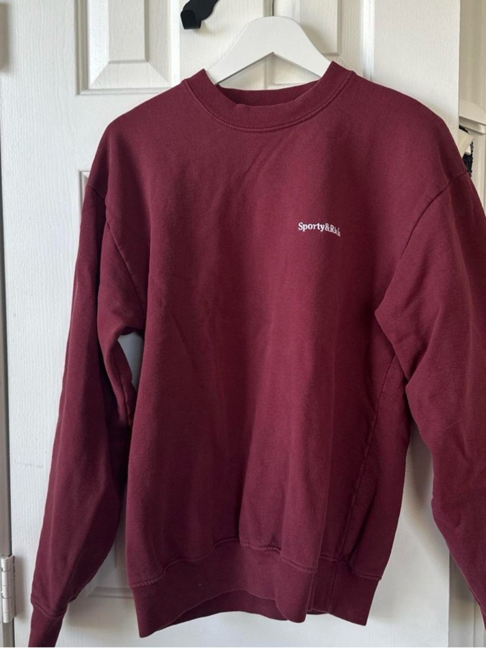 Sporty & Rich Maroon Crewneck Sweatshirt